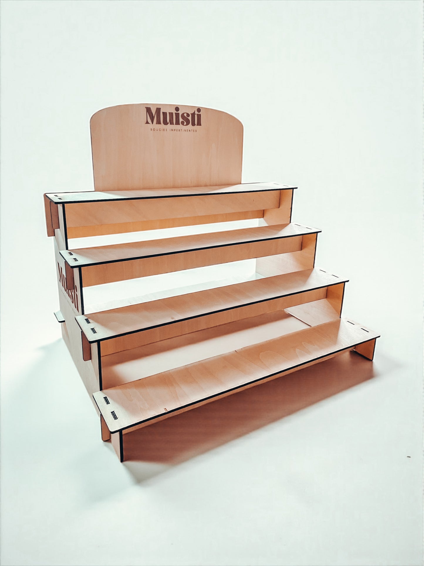 Présentoir bougies en bois Muisti