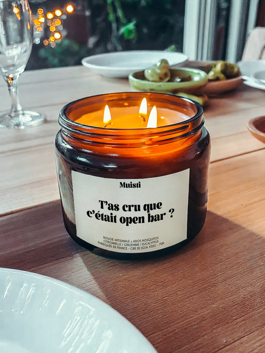 Bougie Anti-moustiques - T'as cru que c'était open bar ?