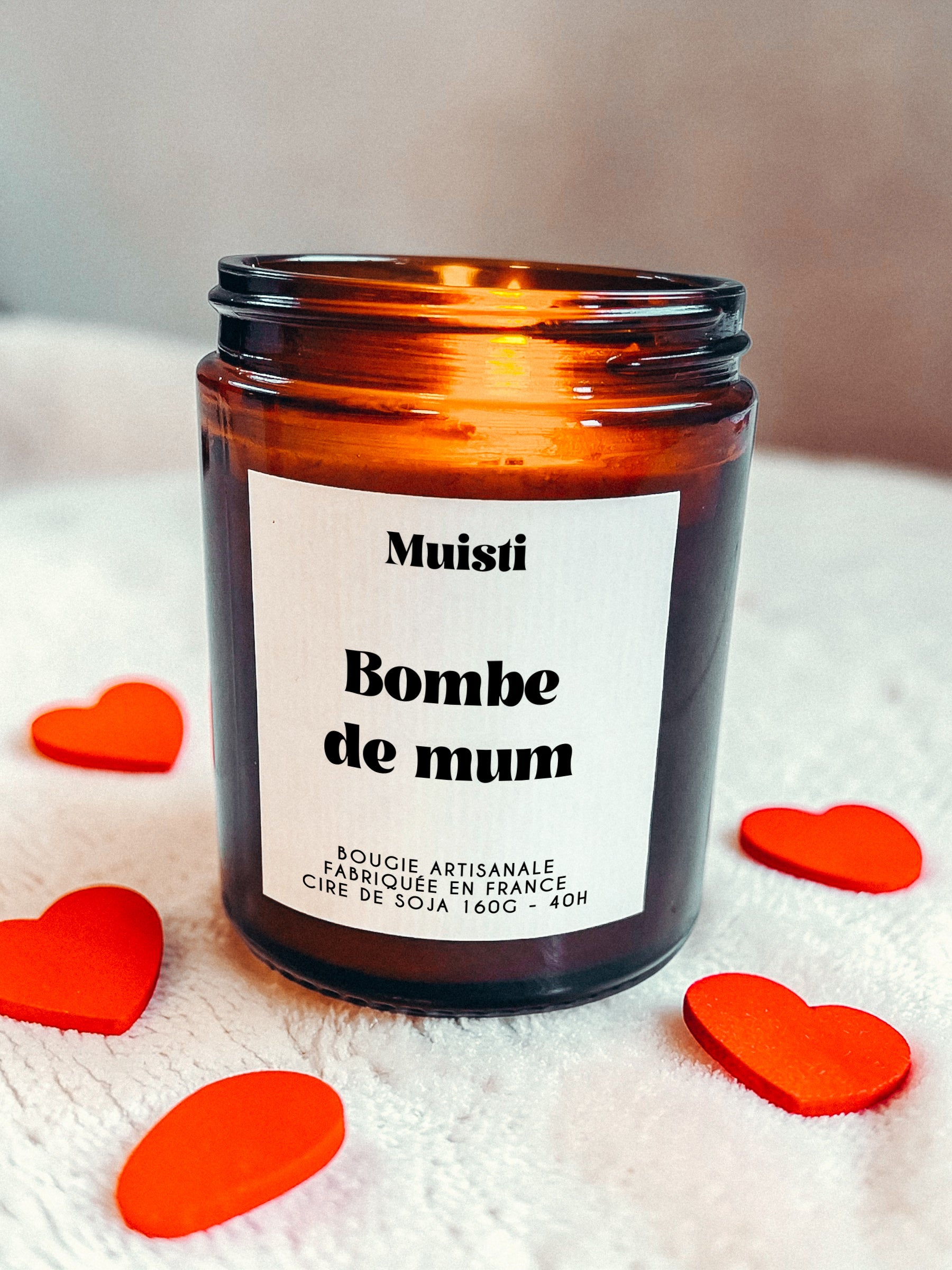 Bougie à message - Bombe de mum