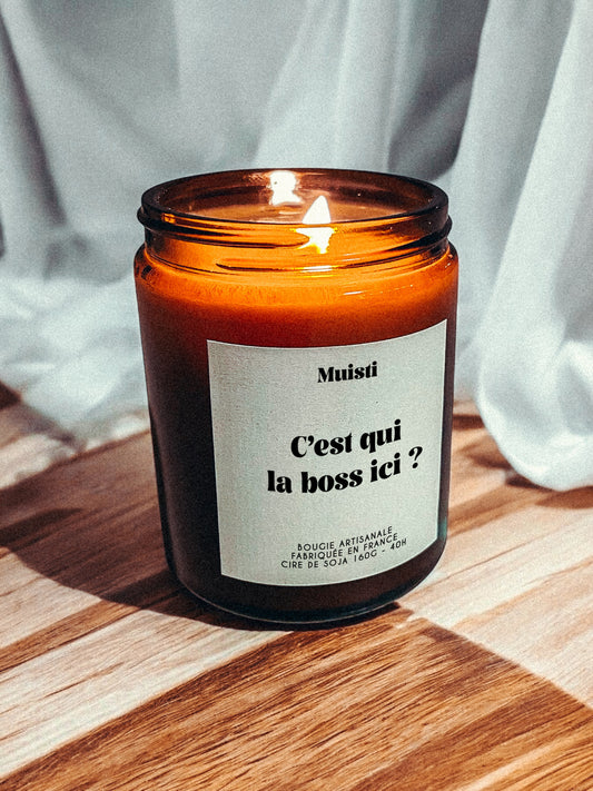 Bougie à message - C'est qui la boss ici ?