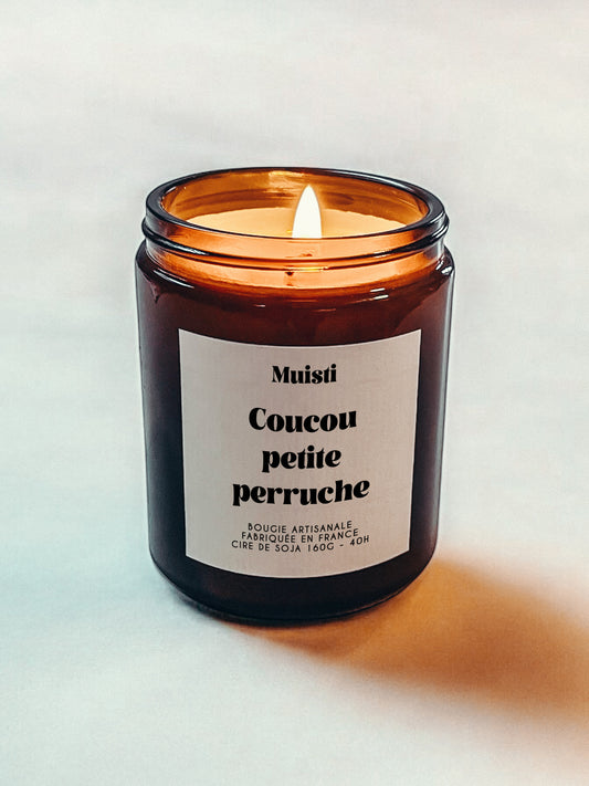 Bougie à message - Coucou petite perruche