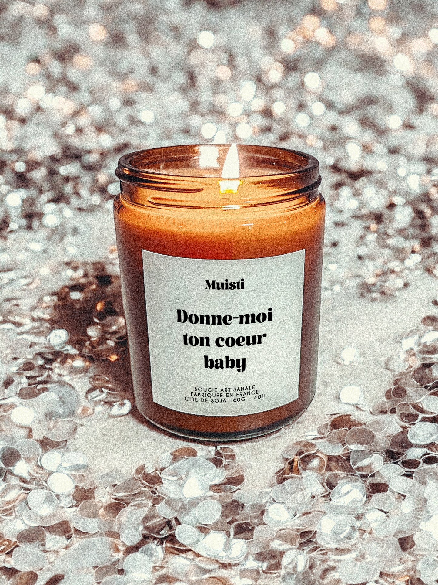 Bougie à message - Donne moi ton coeur Baby