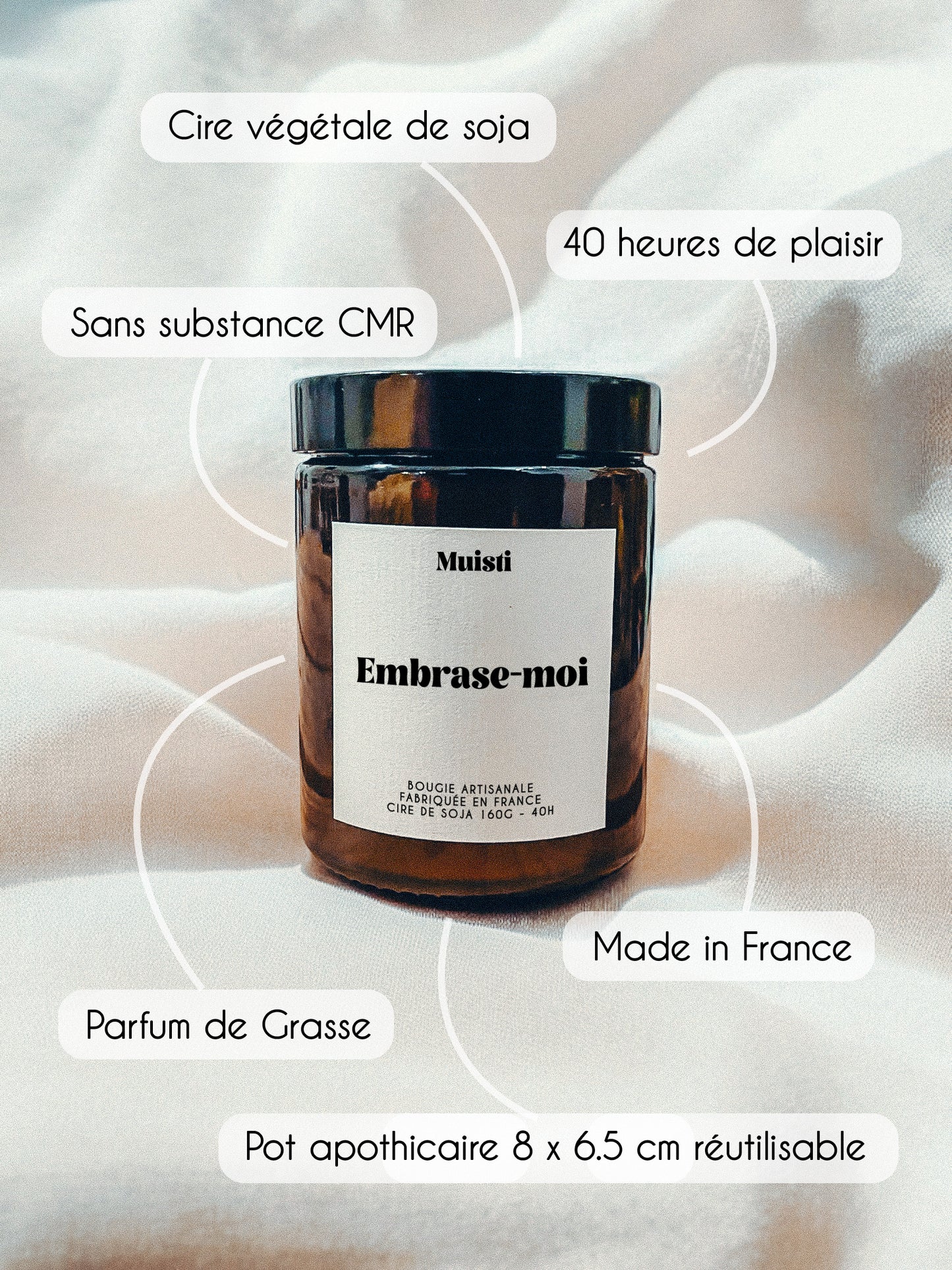 Bougie à message - Embrase-moi