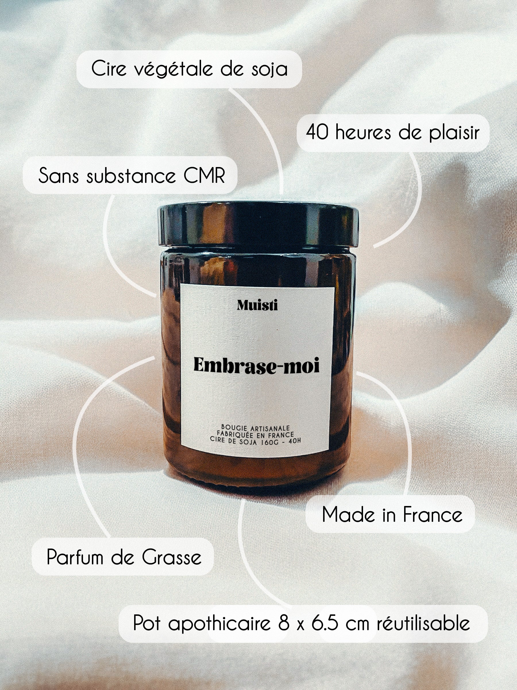 Bougie à message - Embrase-moi