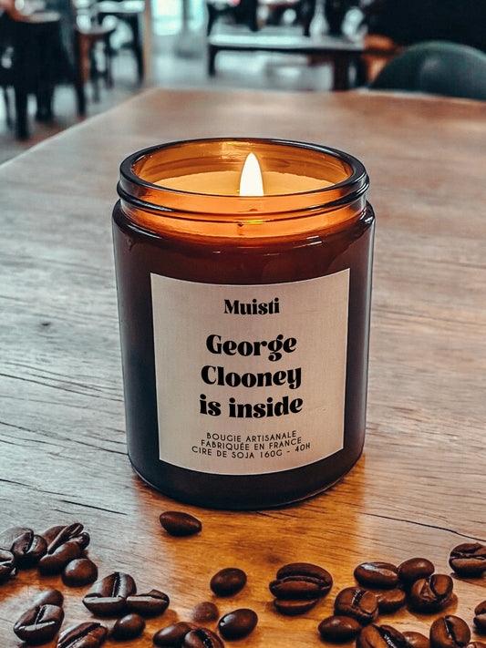 Bougie à message - George Clooney is inside