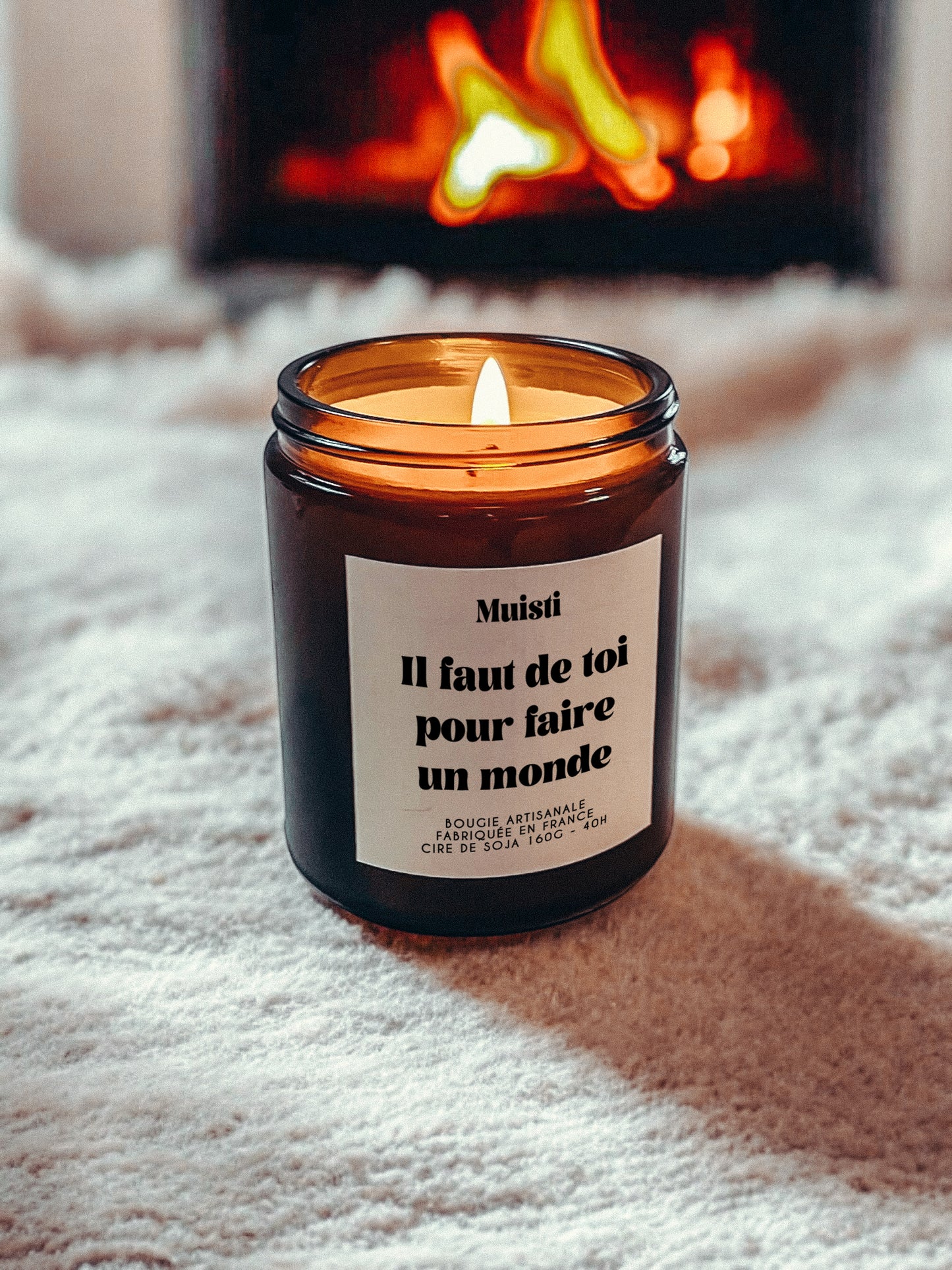 Bougie à message - Il faut de toi pour faire un monde