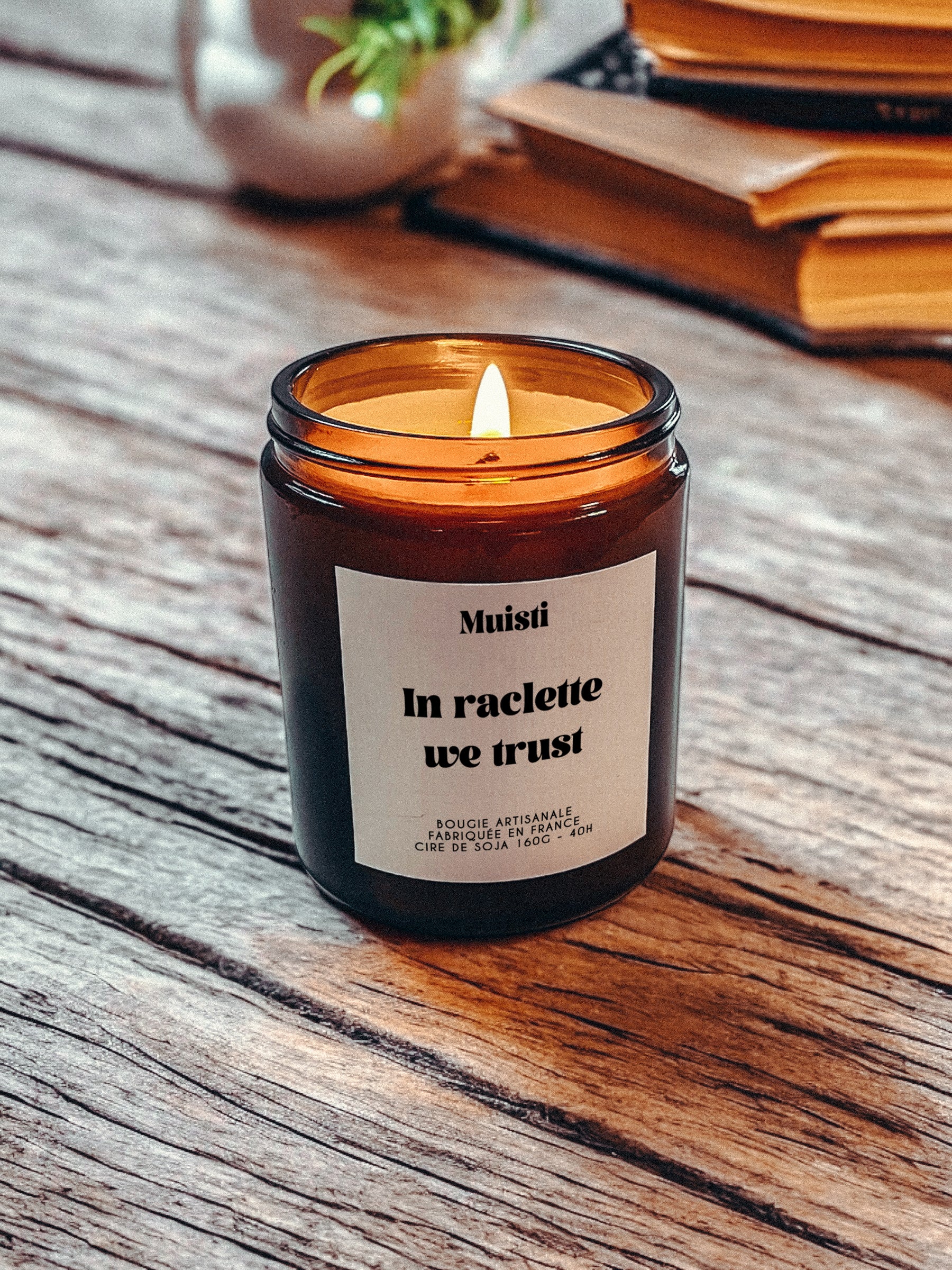 Bougie à message - In raclette we trust