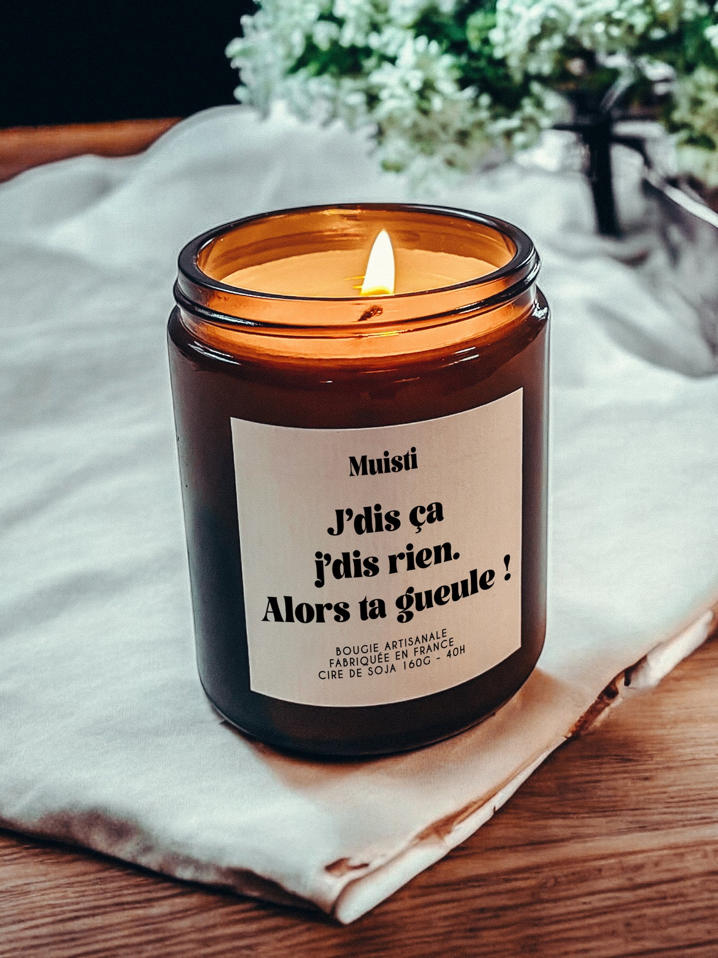 Bougie à message - J'dis ça j'dis rien