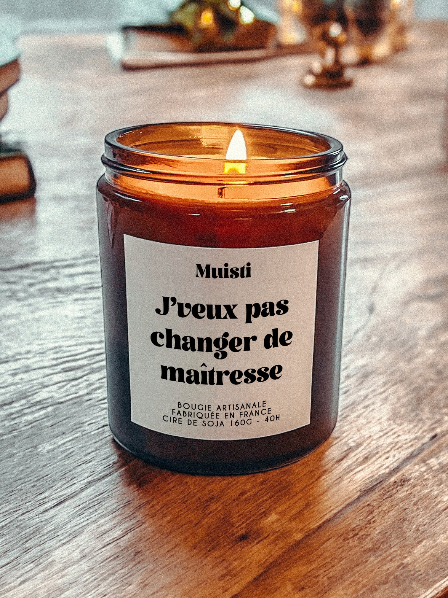 Bougie à message - J'veux pas changer de maitresse