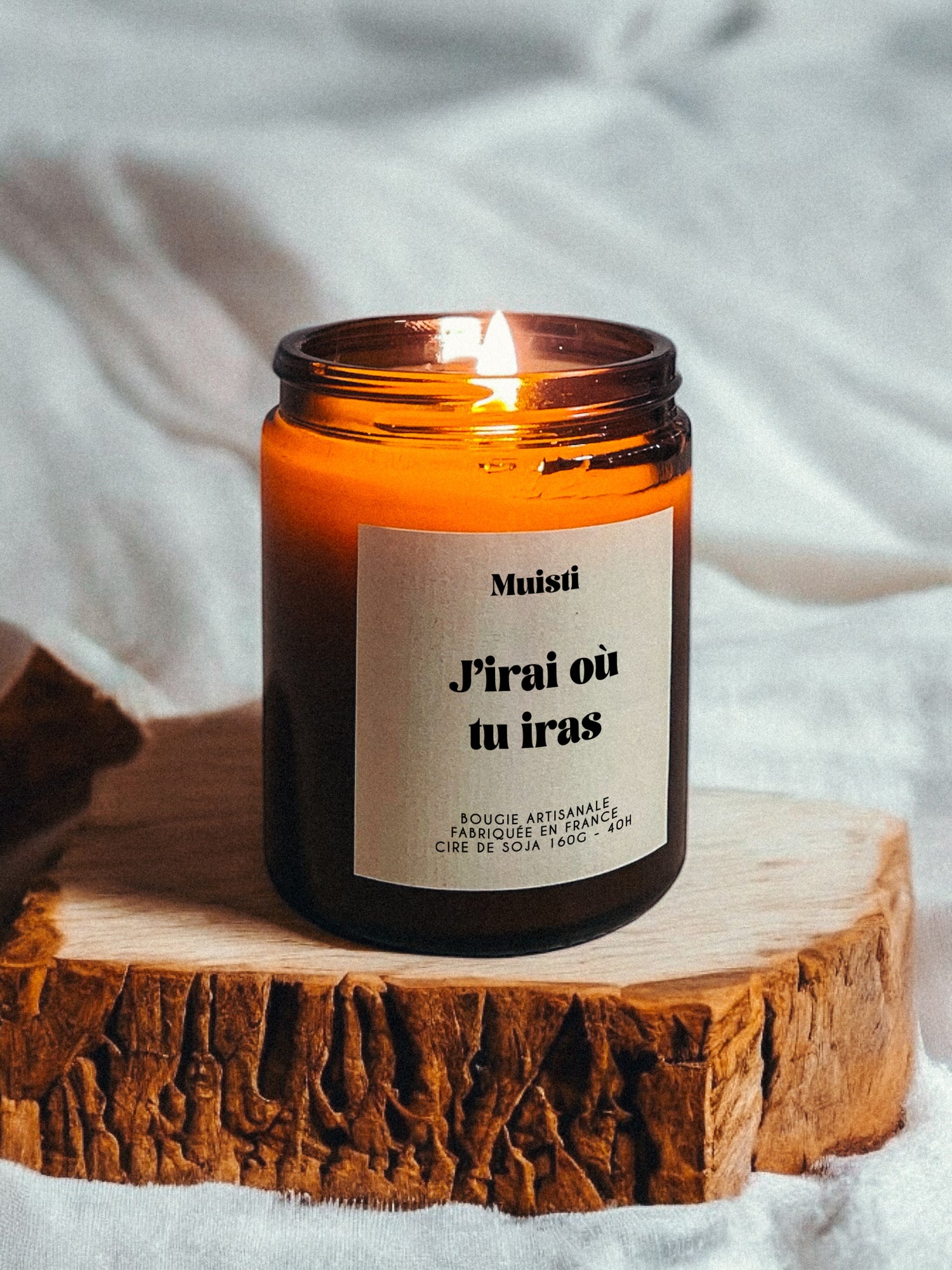 Bougie à message - J'irai où tu iras