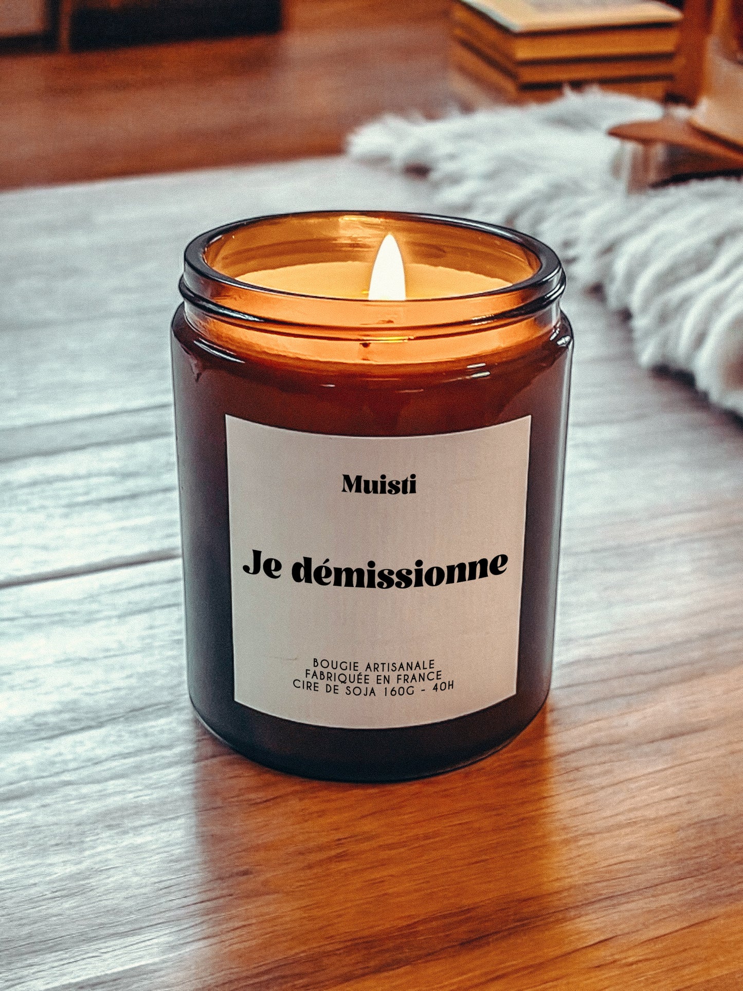 Bougie à message - Je démissionne