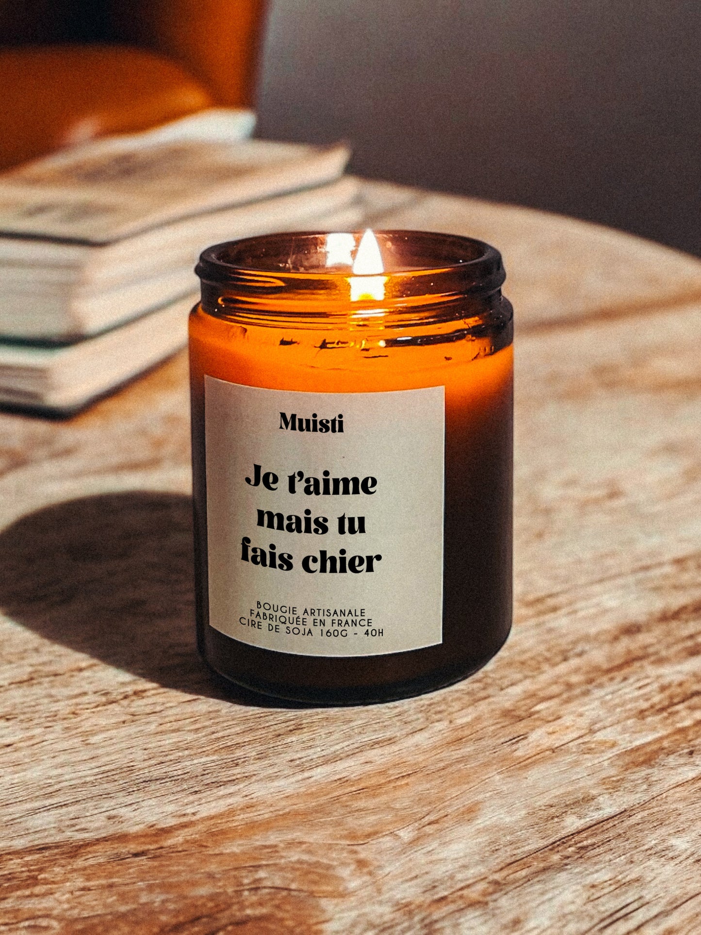 Bougie à message - Je t'aime mais tu fais chier