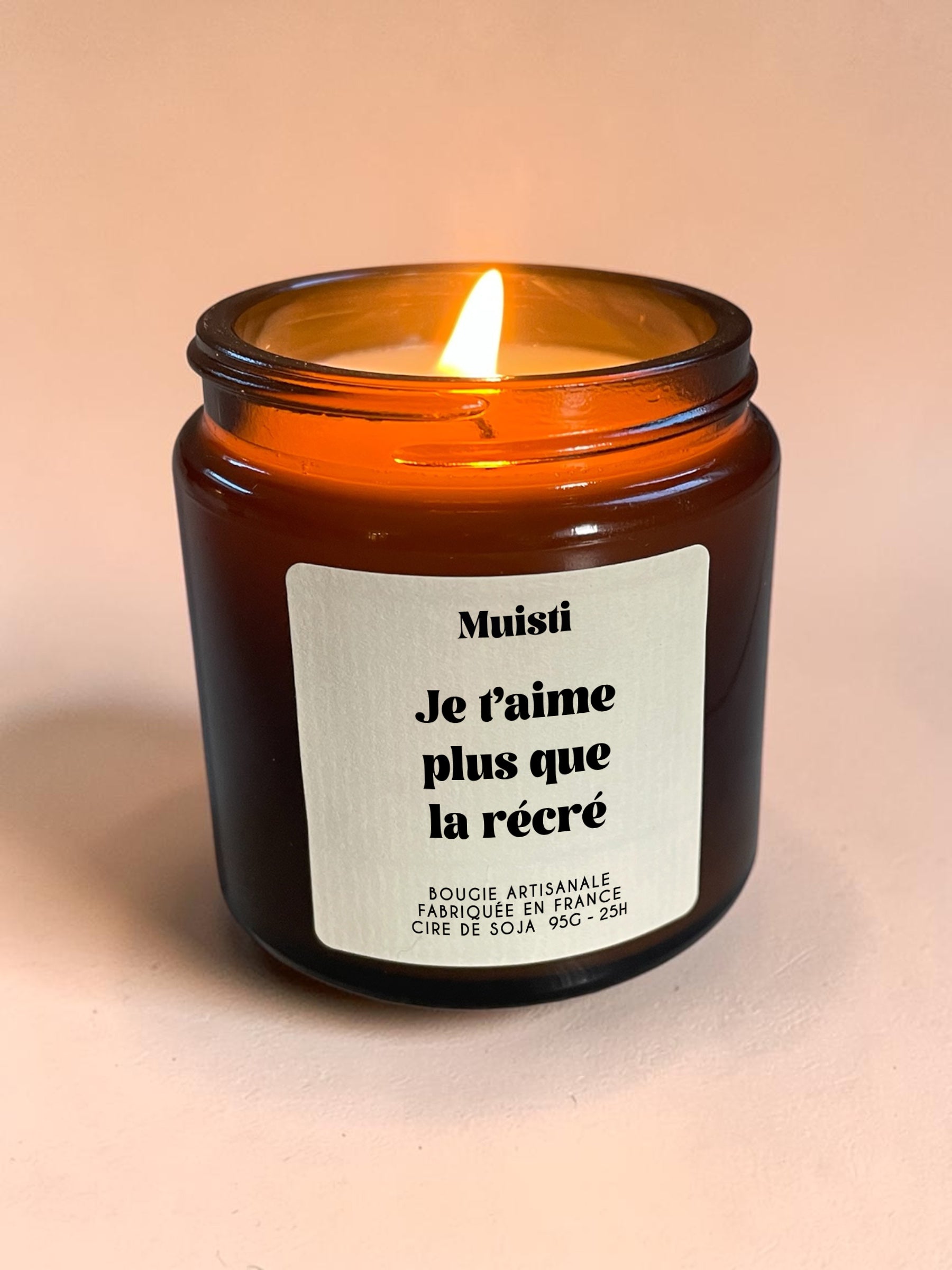 Bougie à message - Je t'aime plus que la récré