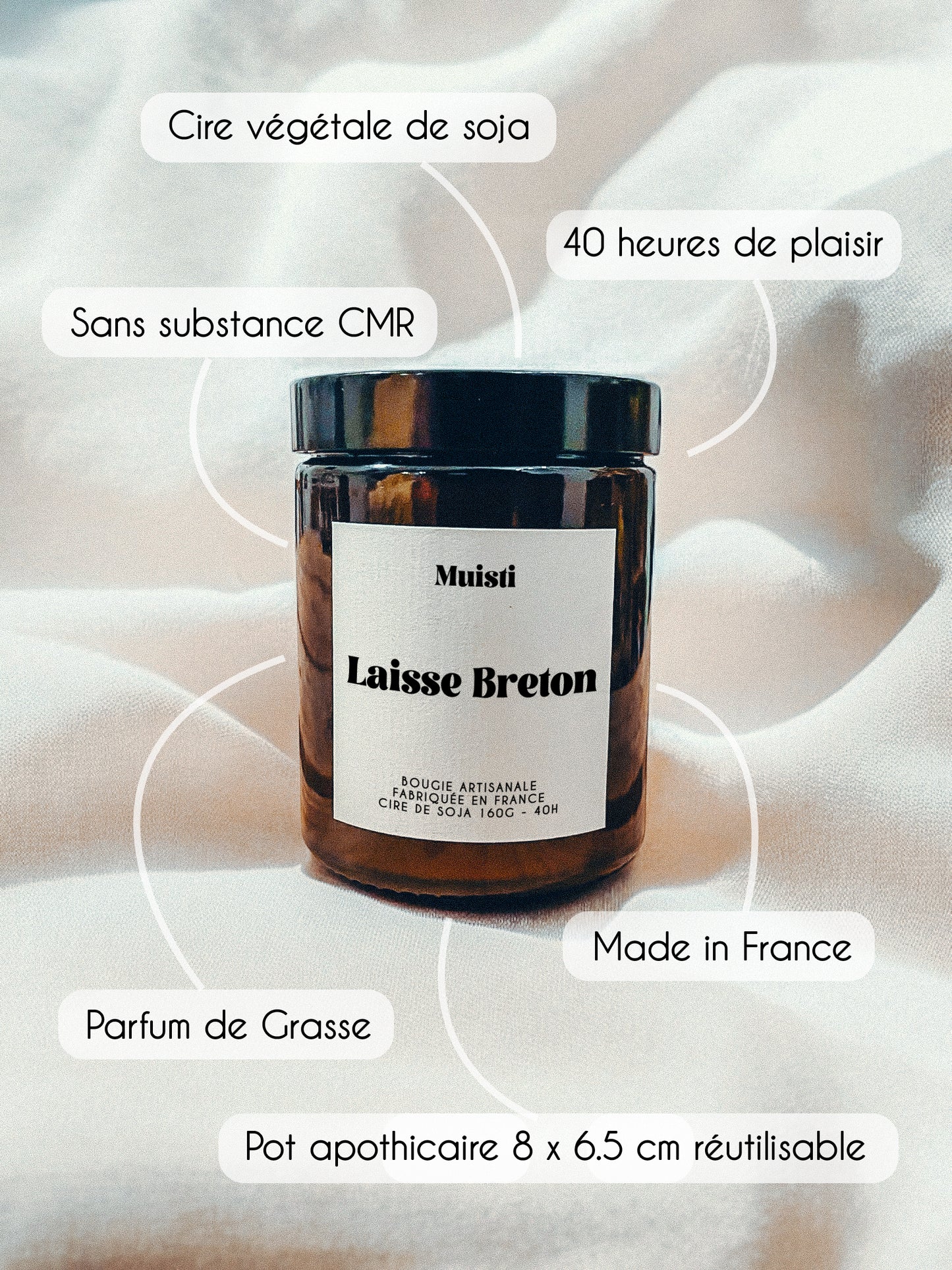 Bougie à message - Laisse Breton