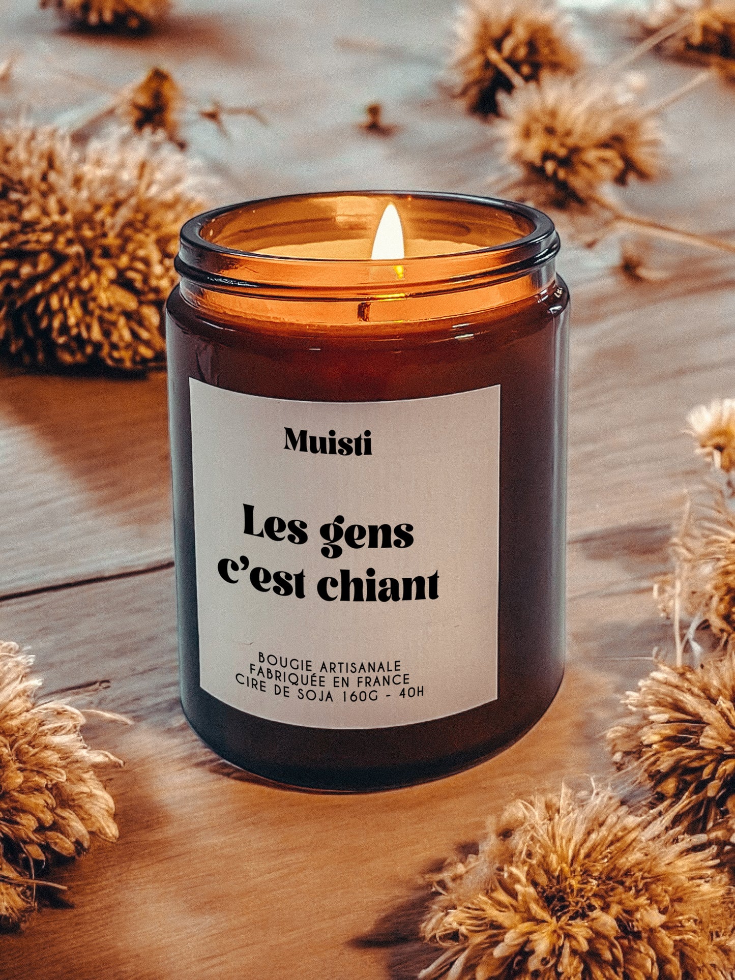 Bougie à message - Les gens c'est chiant