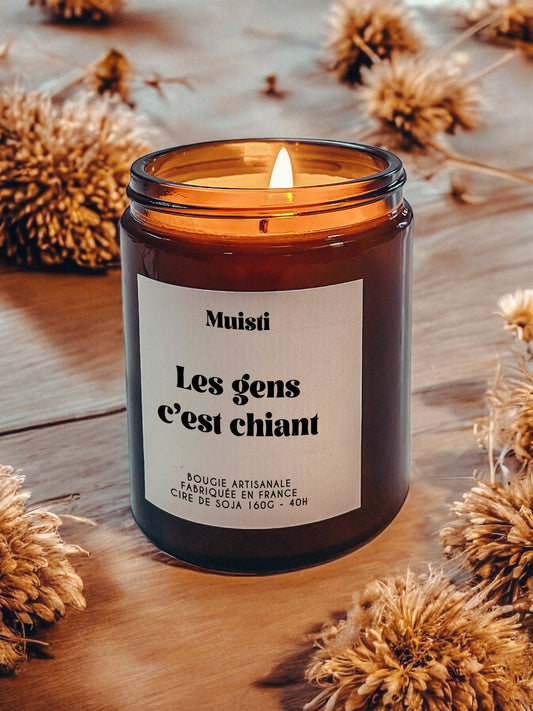 Bougie à message - Les gens c'est chiant