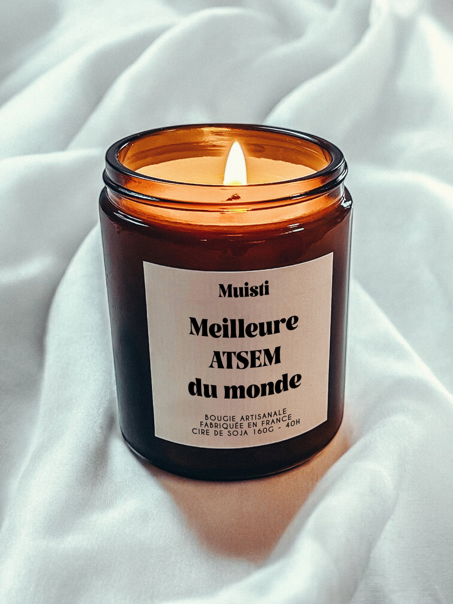 Bougie é message - Meilleure ATSEM du monde