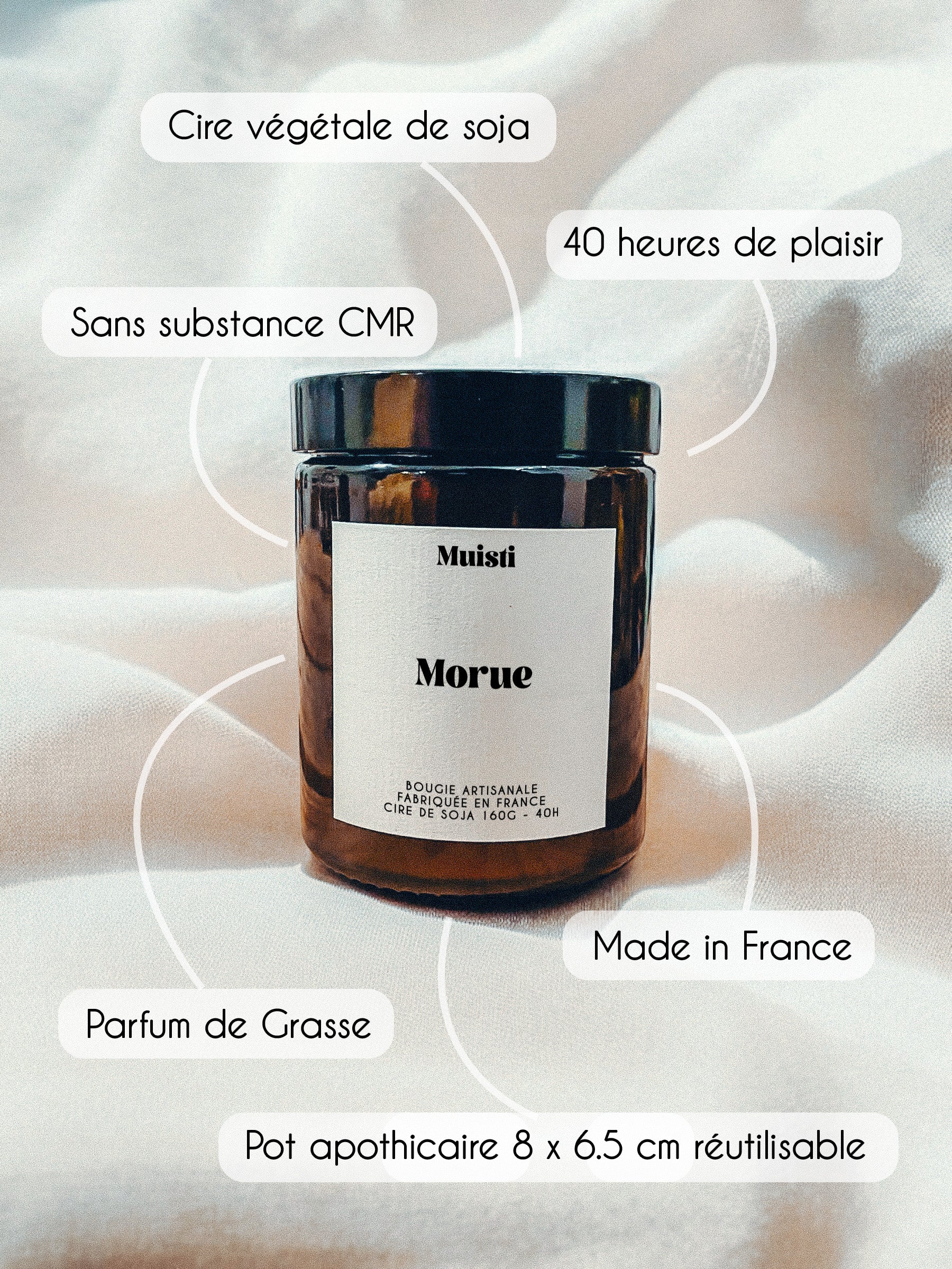 Bougie à message - Morue