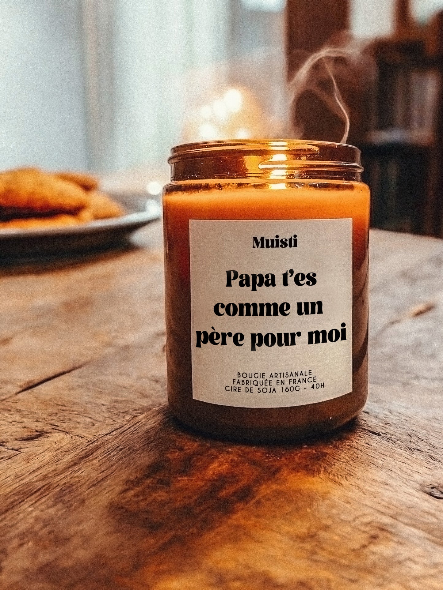Bougie à message - Papa t'es comme un père pour moi