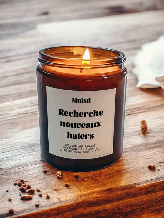Bougie à message - Recherche nouveaux haters