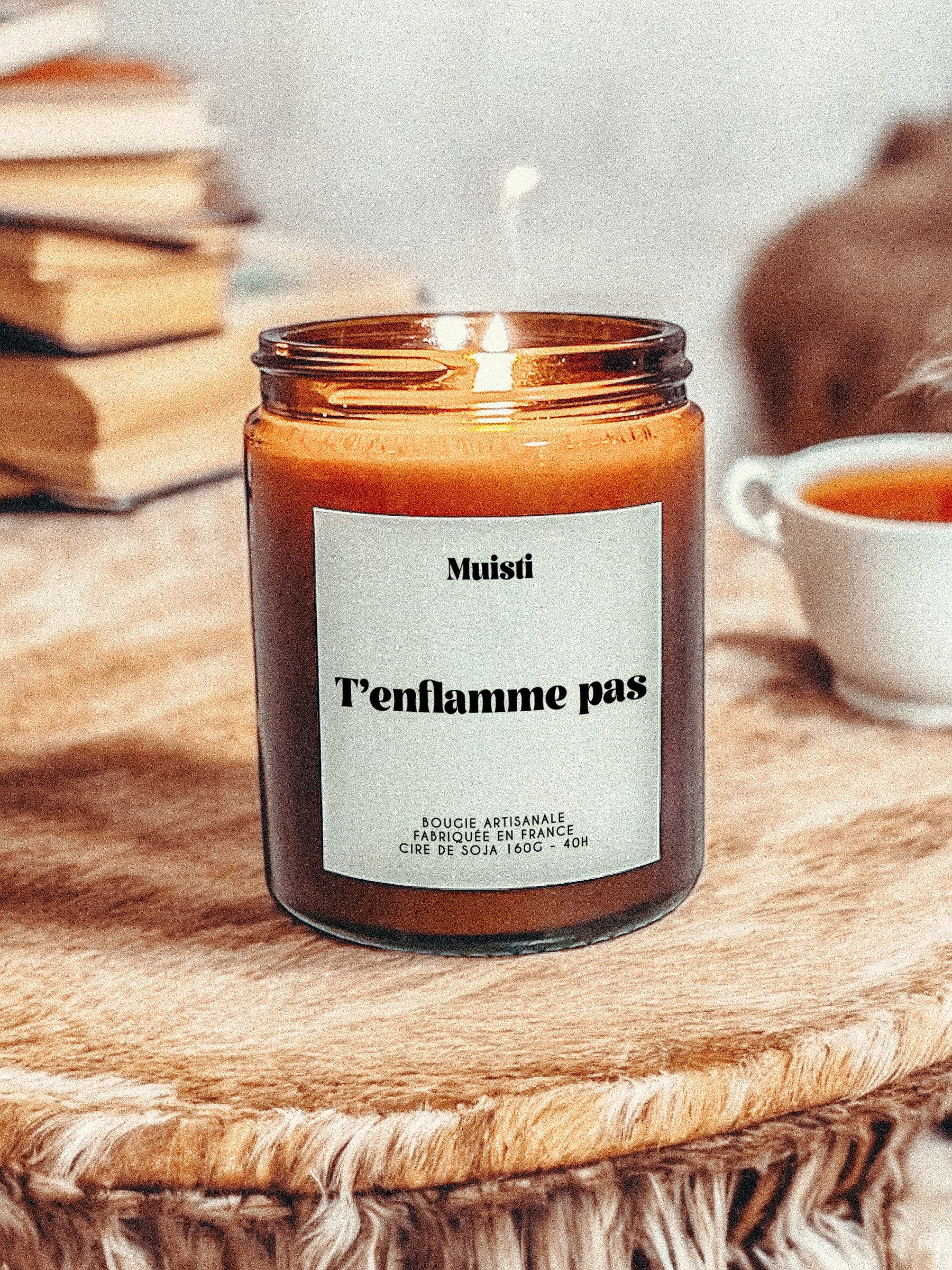 Bougie à message - T'enflamme pas
