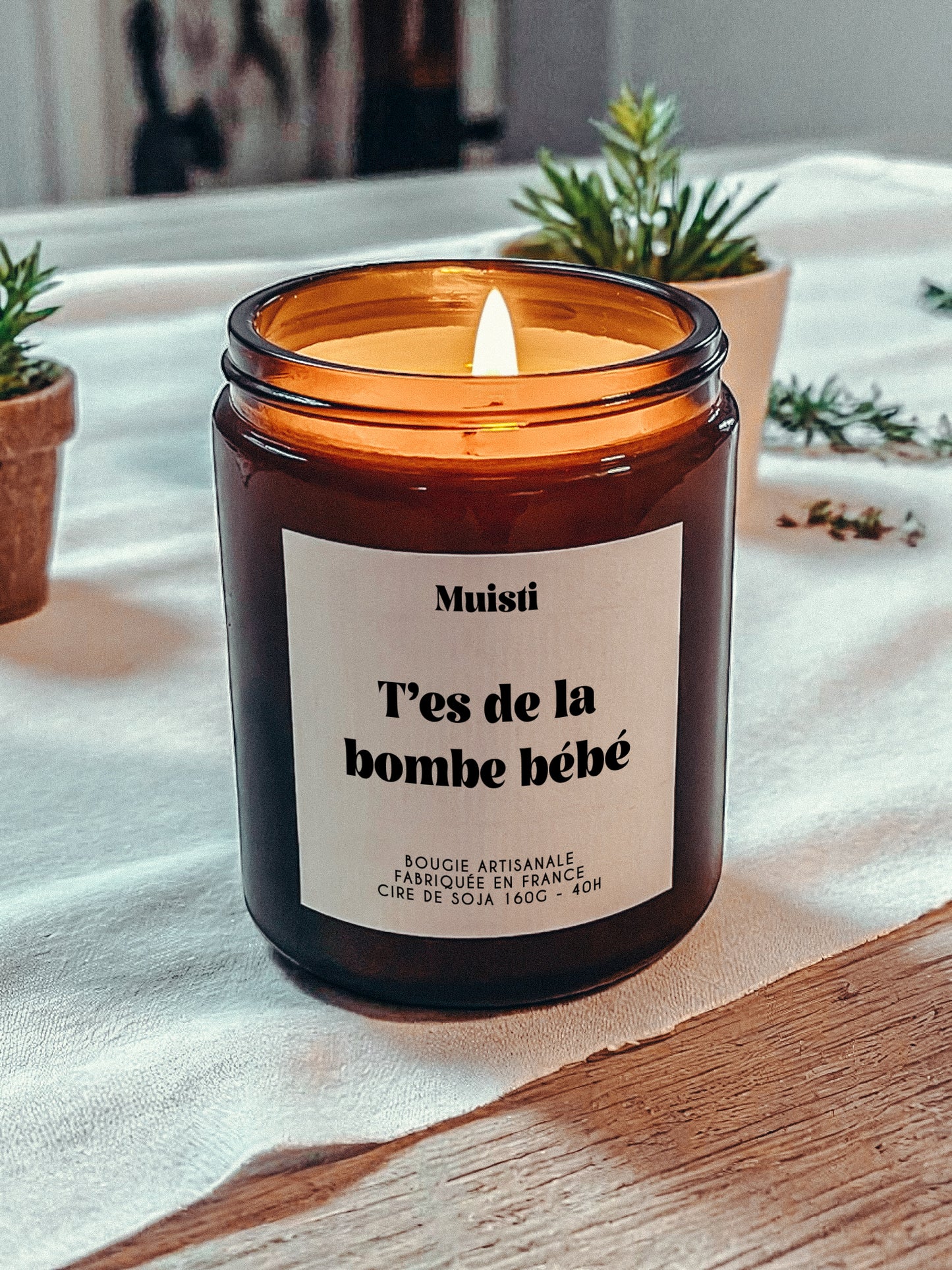 Bougie à message - T'es de la bombe bébé