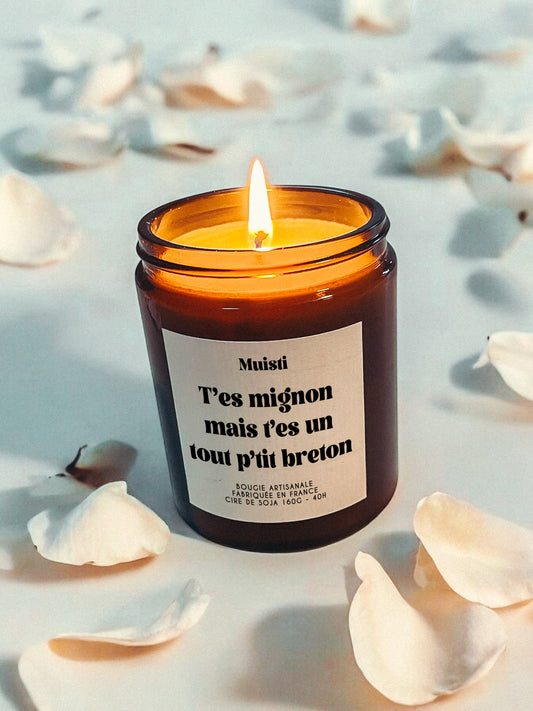 Bougie à message - T'es mignon mais t'es un tout p'tit breton