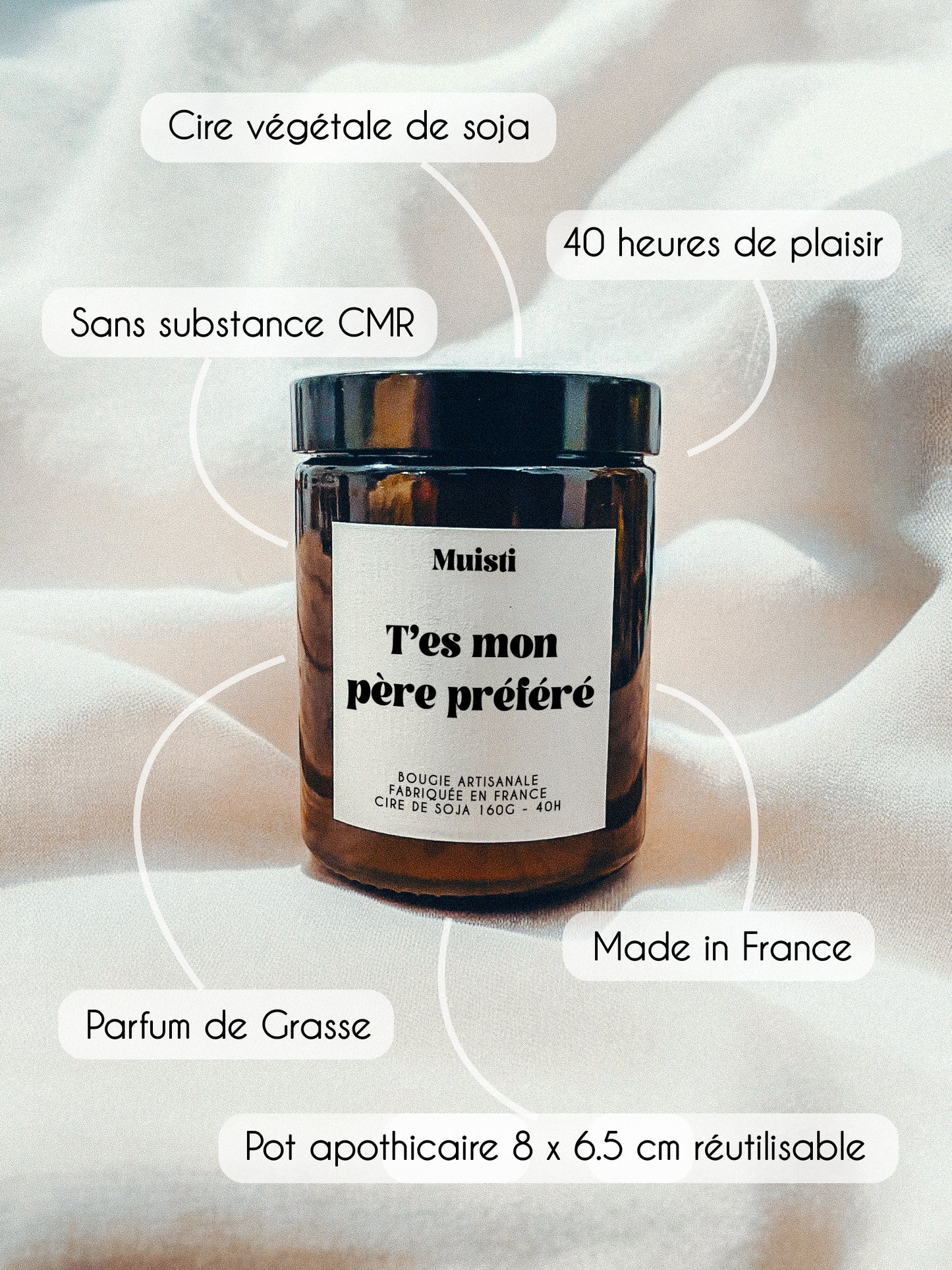 Bougie à message - T'es mon père préféré