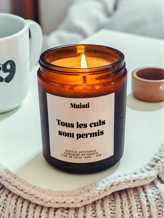 Bougie à message - Tous les culs sont permis