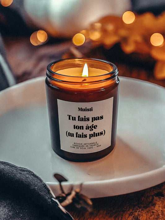 Bougie à message - Tu fais pas ton âge tu fais plus