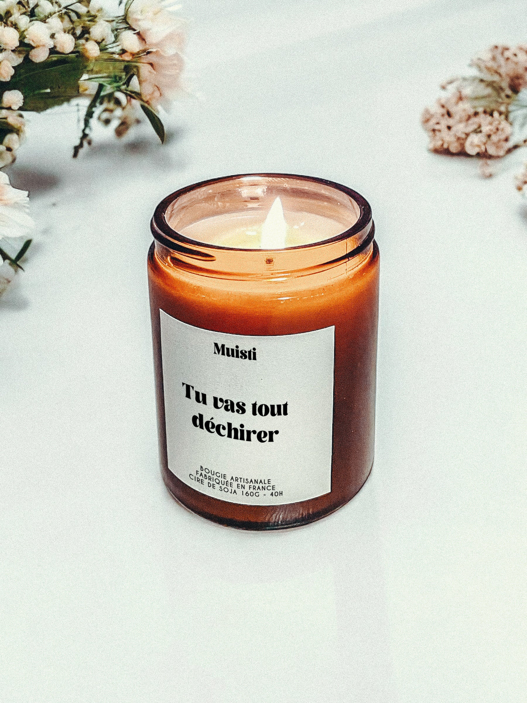 Bougie à message - Tu vas tout déchirer