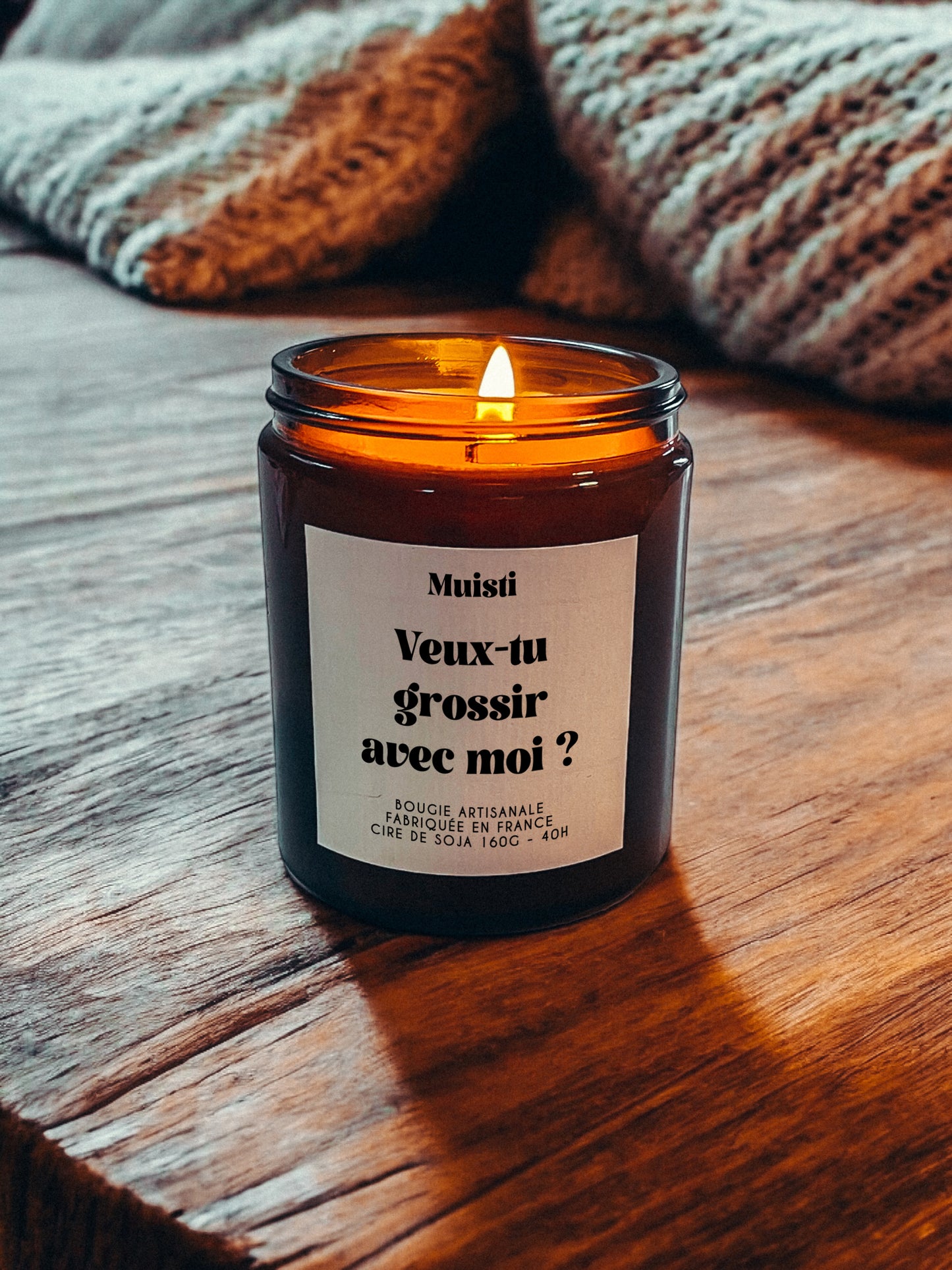 Bougie à message - Veux-tu grossir avec moi ?