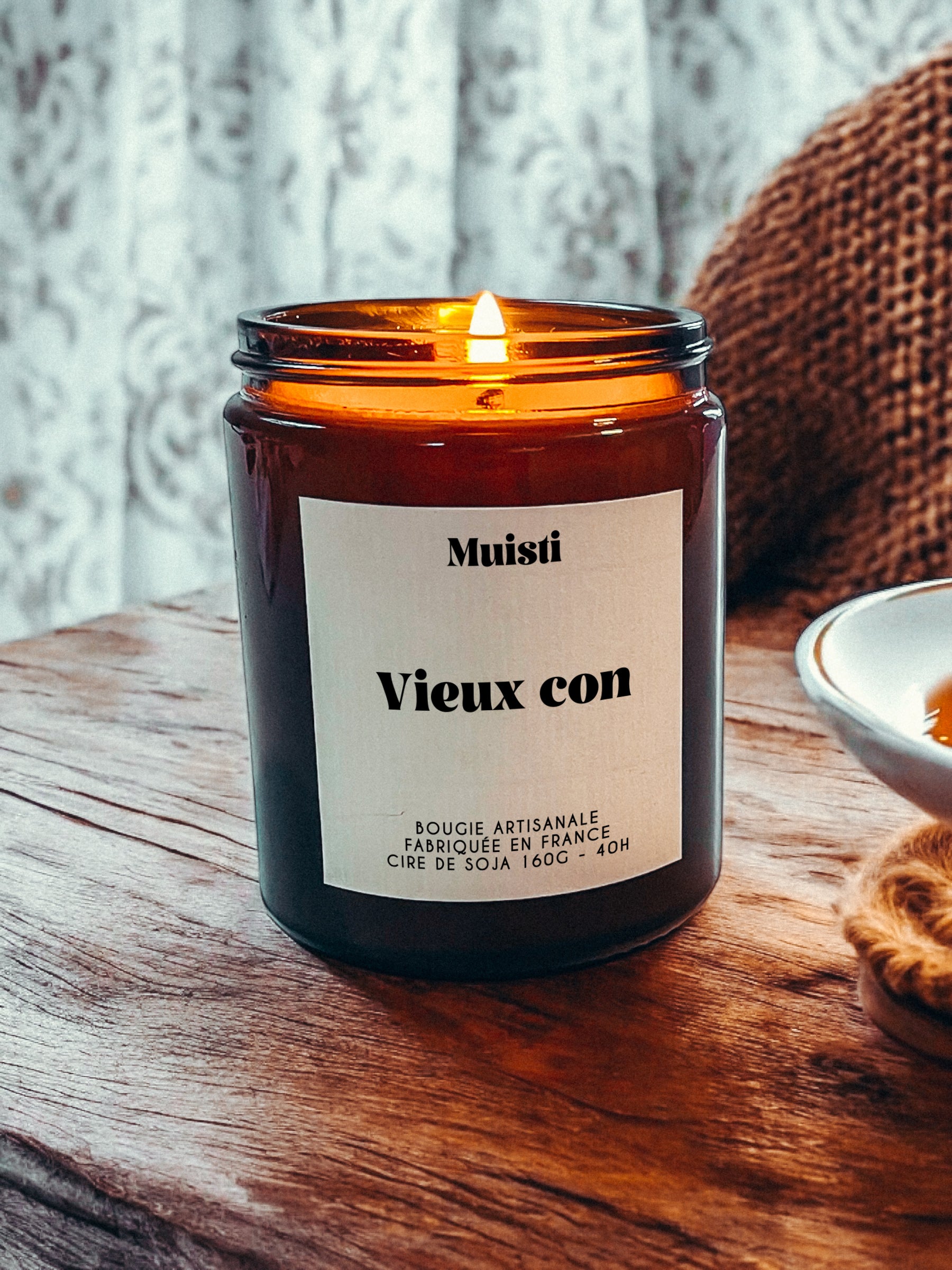 Bougie à message - Vieux Con