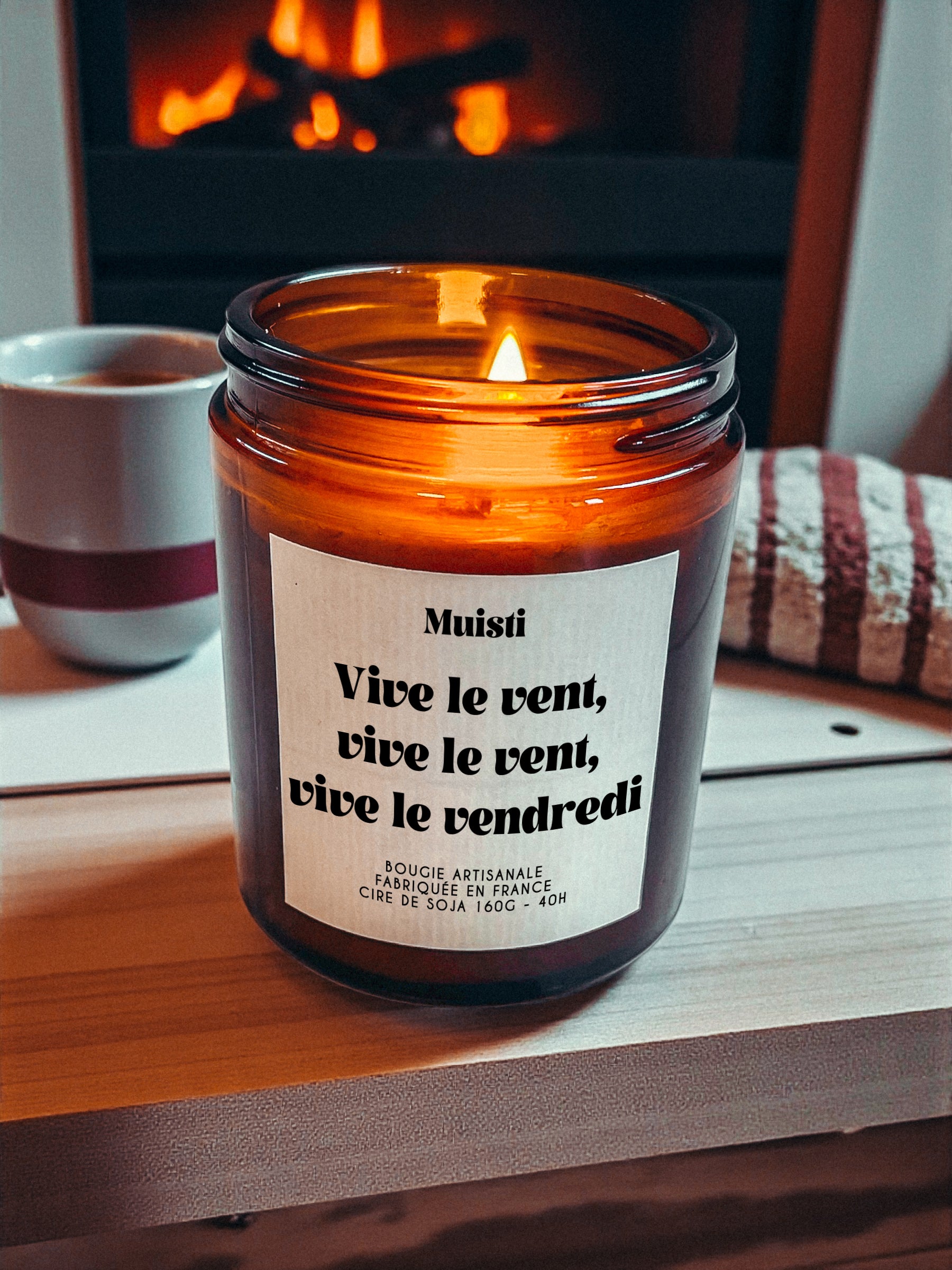 Bougie à message - Vive le vendredi