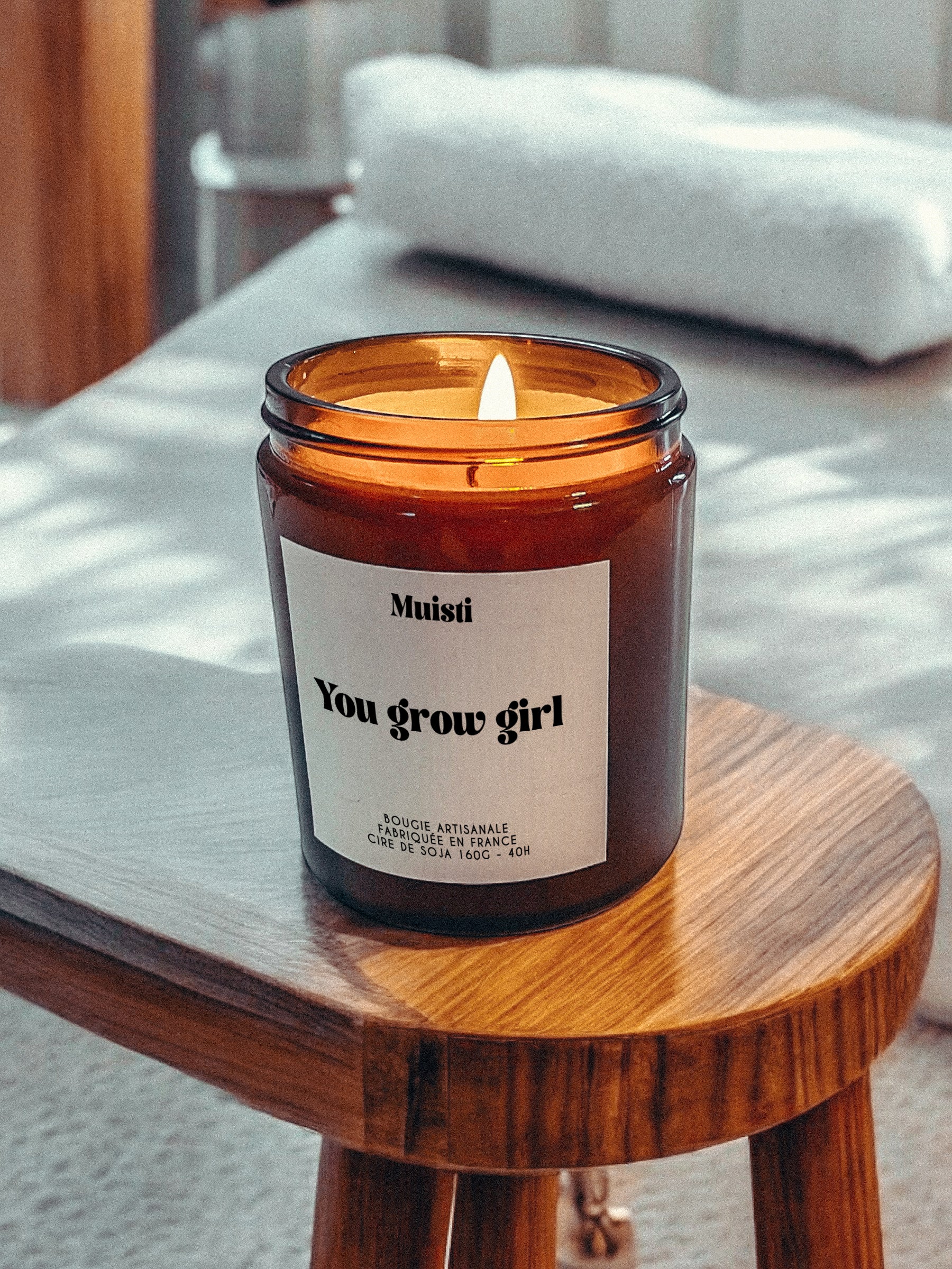 Bougie à message - You grow girl