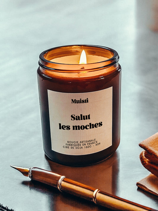 Bougie à message salut les moches