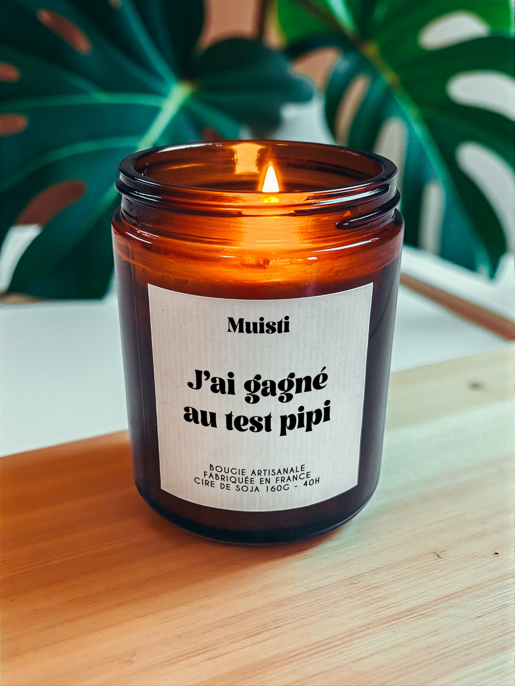 Bougie annonce grossesse - J'ai gagné au test pipi