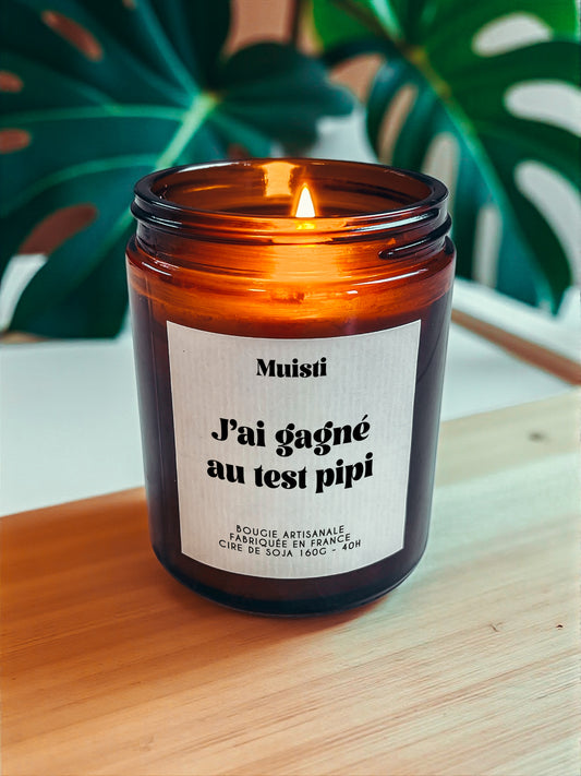 Bougie annonce grossesse - J'ai gagné au test pipi