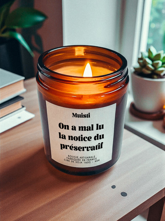 Bougie annonce grossesse - On a mal lu la notice du préservatif