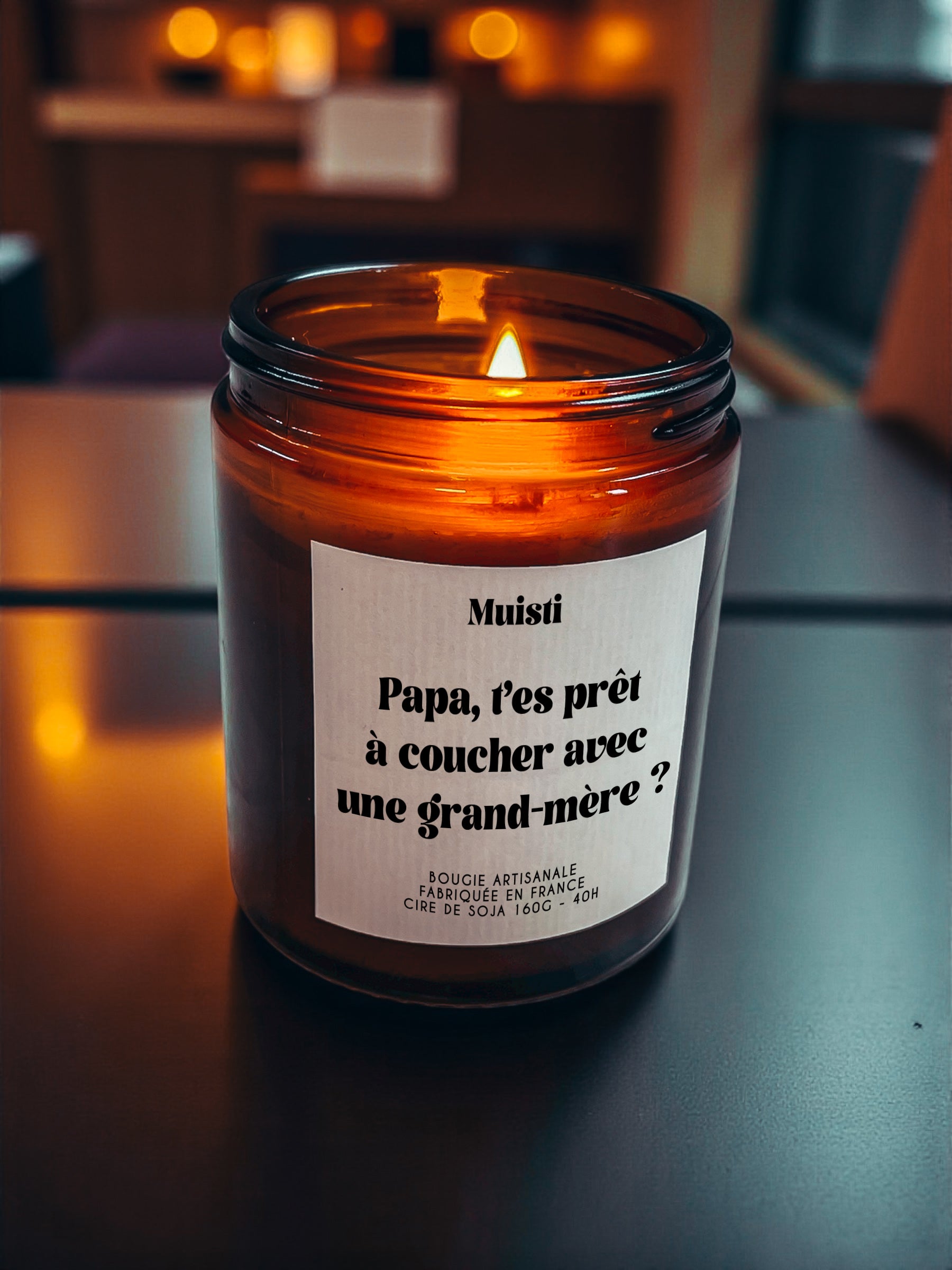 Bougie annonce grossesse - Papa t'es prêt à coucher avec une grand mère ?