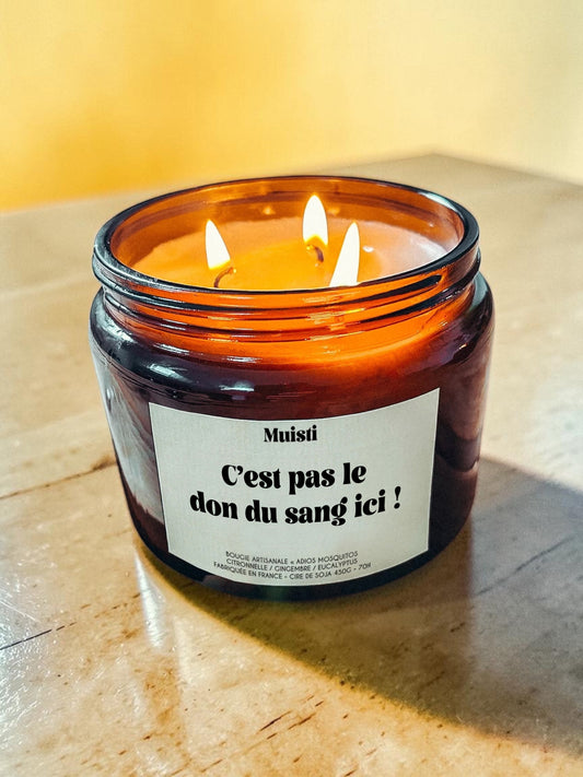 Bougie anti-moustique - C'est pas le don du sang ici