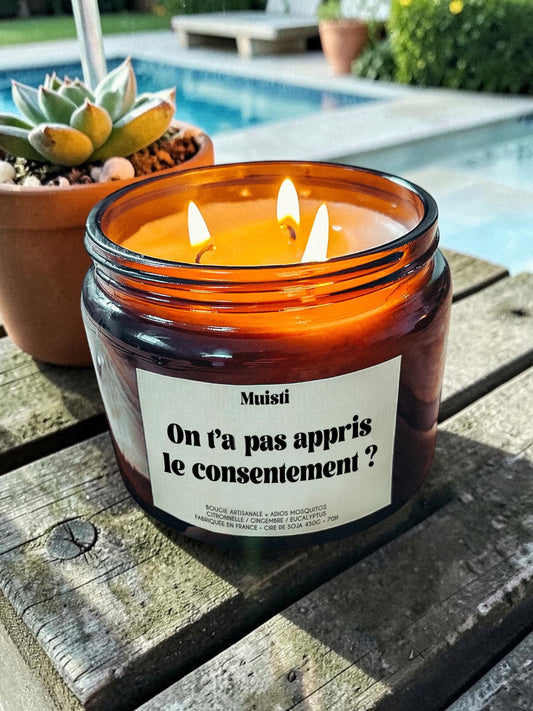 Bougie anti-moustique - On t'as pas appris le consentement 