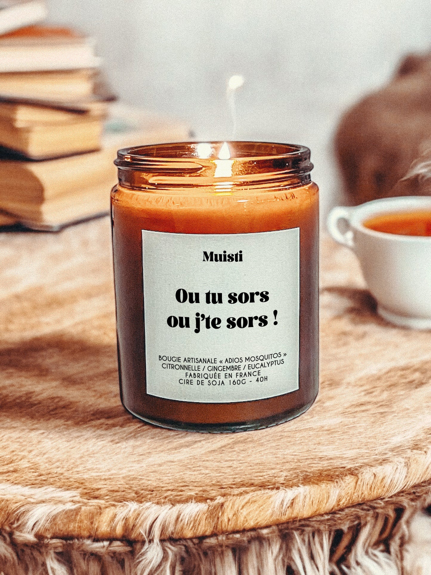 Bougie anti-moustique - Ou tu sors ou j'te sors