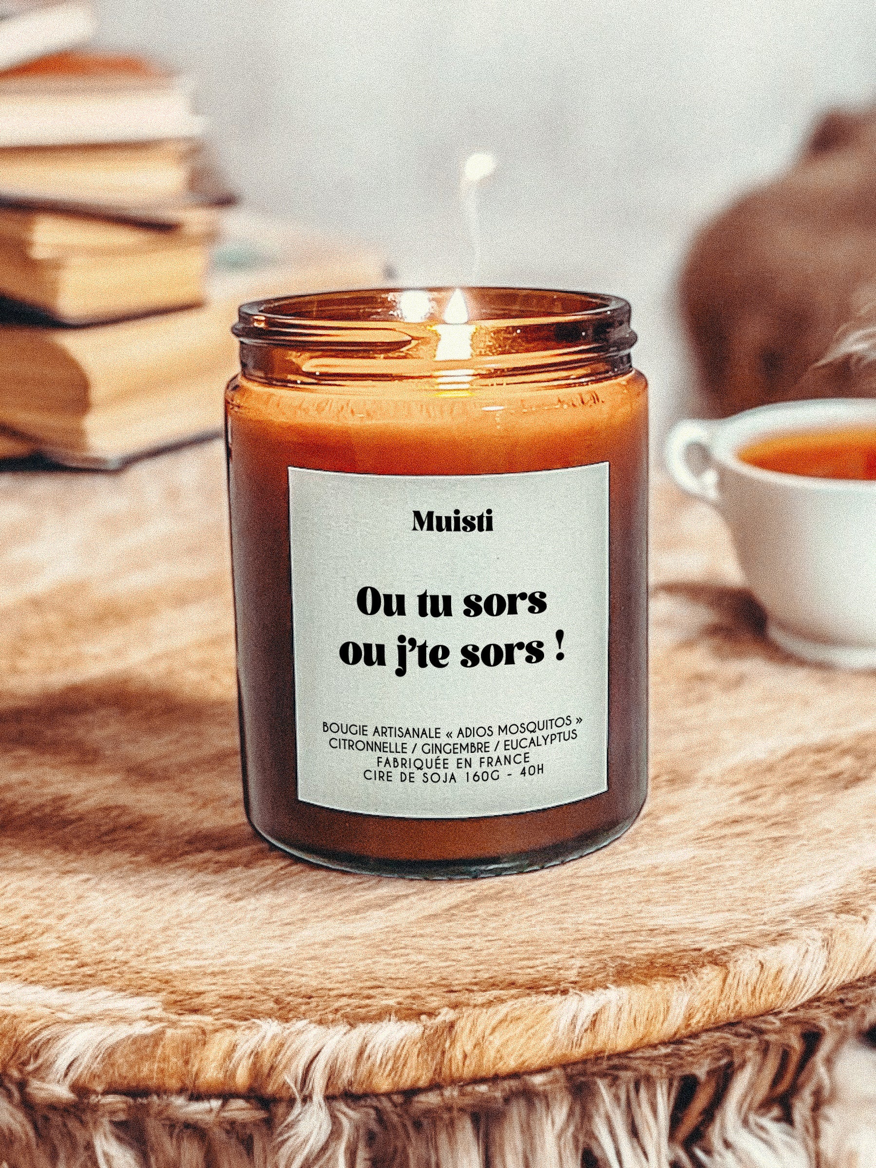 Bougie anti-moustique - Ou tu sors ou j'te sors