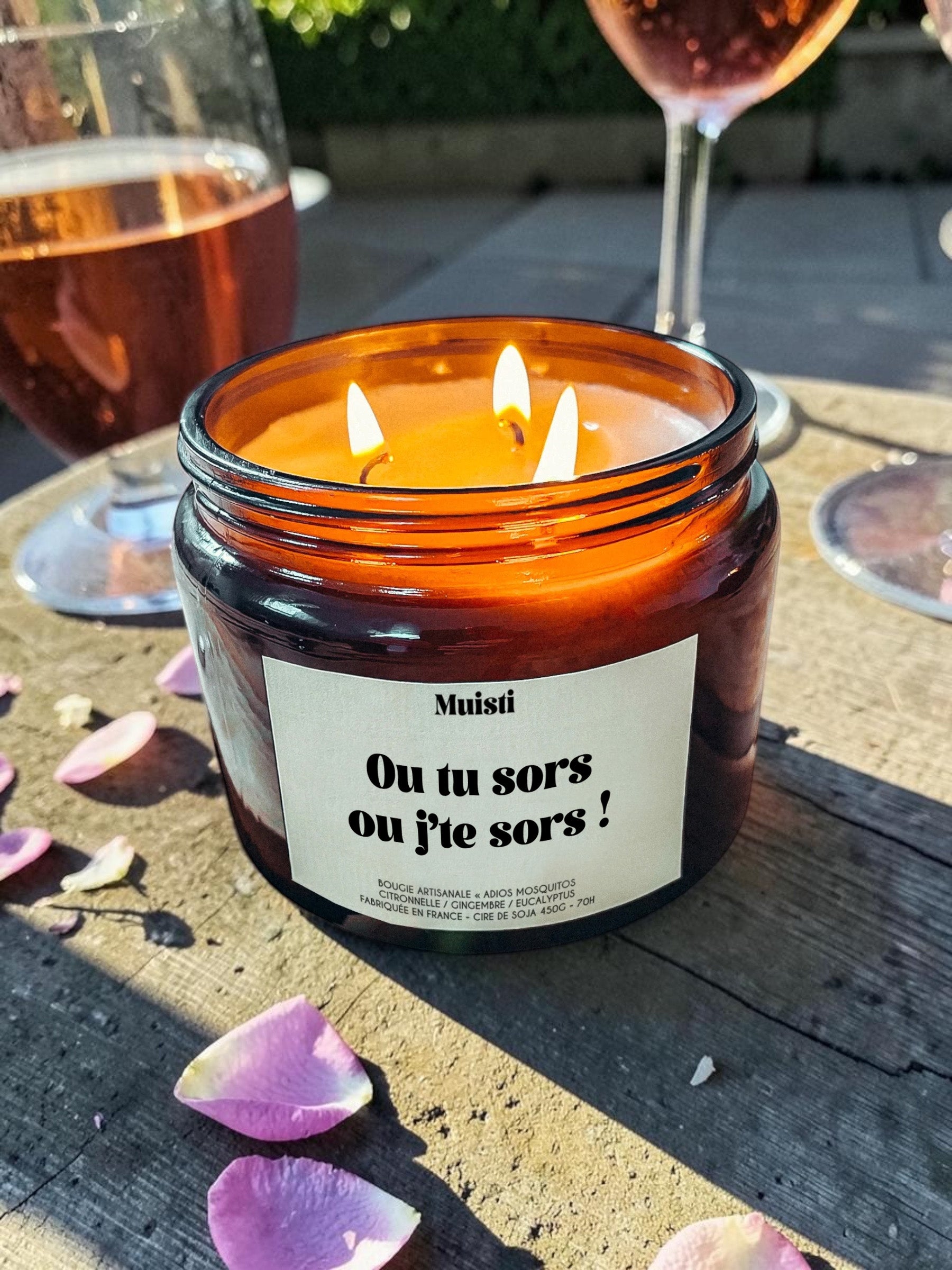 Bougie anti-moustique - Ou tu sors ou j'te sors
