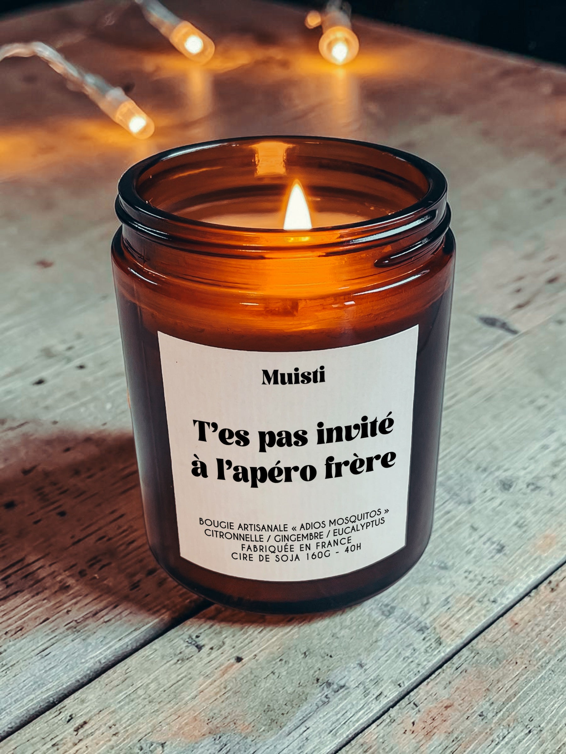 Bougie anti-moustique - T'es pas invité à l'apéro frère
