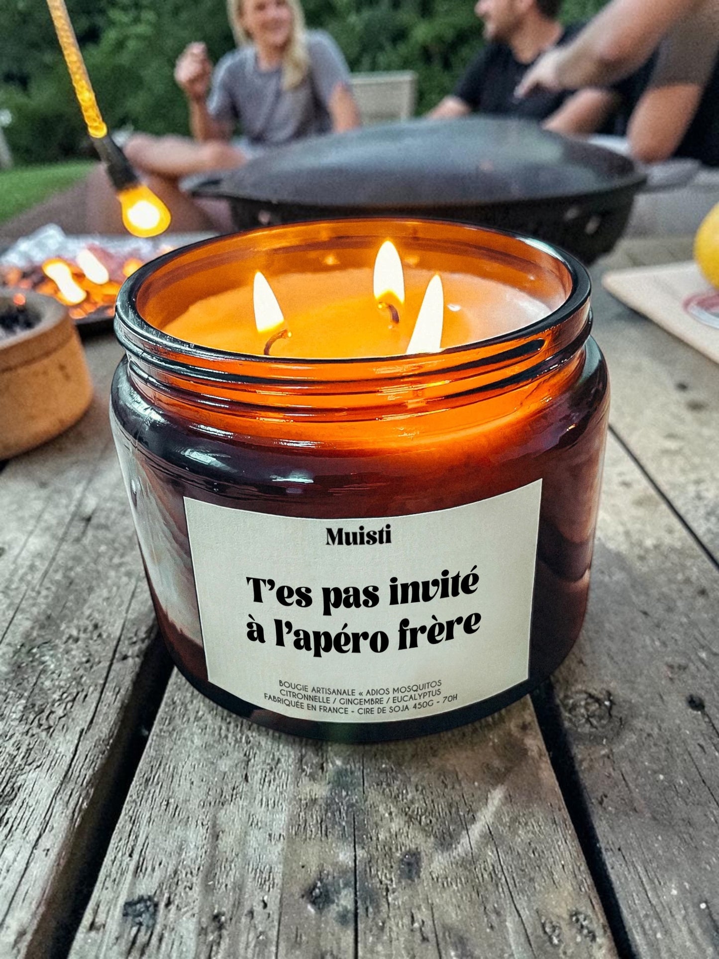 Bougie anti-moustique - T'es pas invité à l'apéro frère