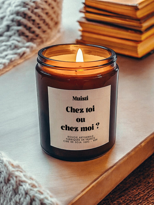 Bougie a message - Chez toi ou chez moi ?