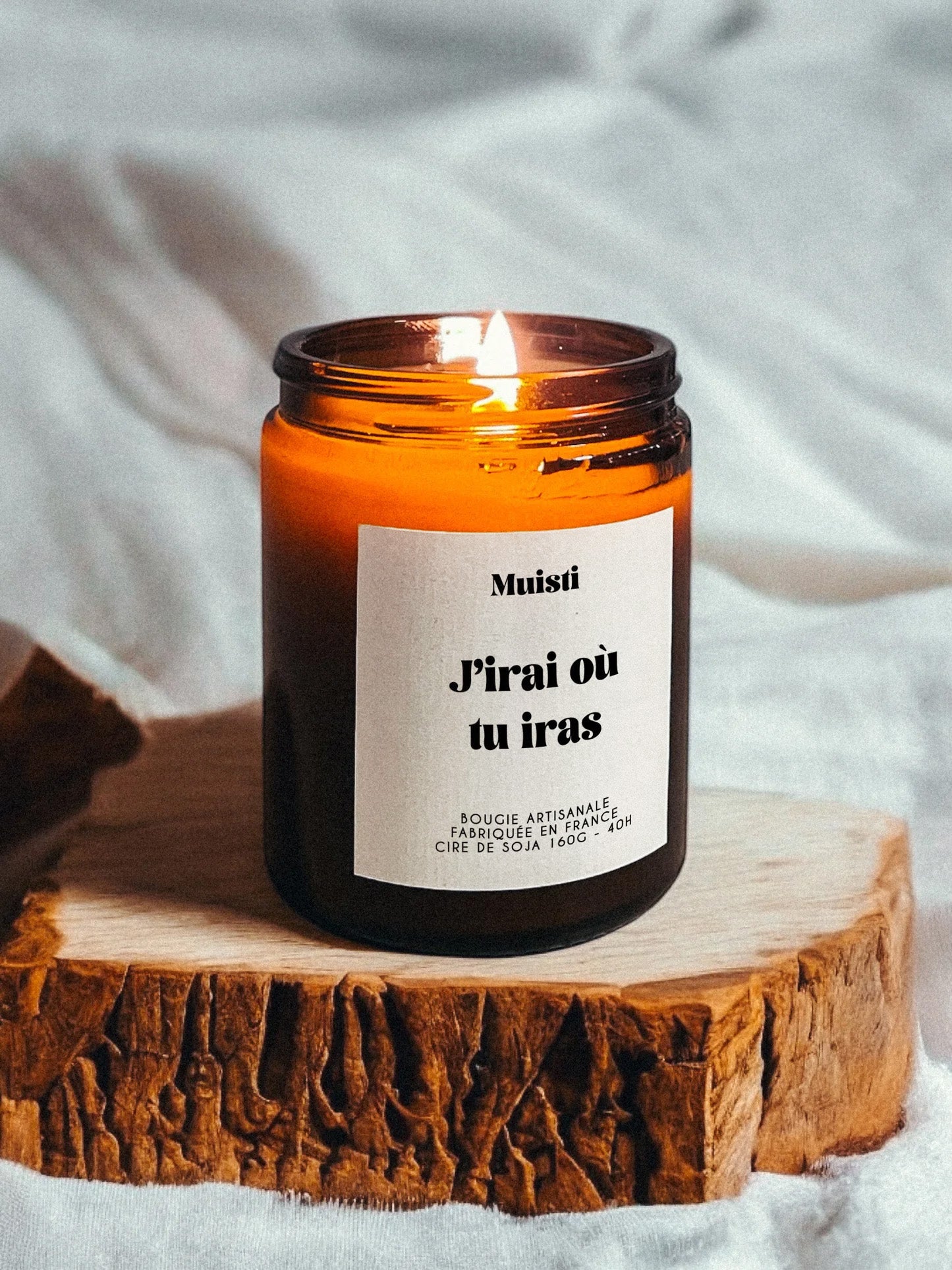 Bougie a message - J'irai ou tu iras