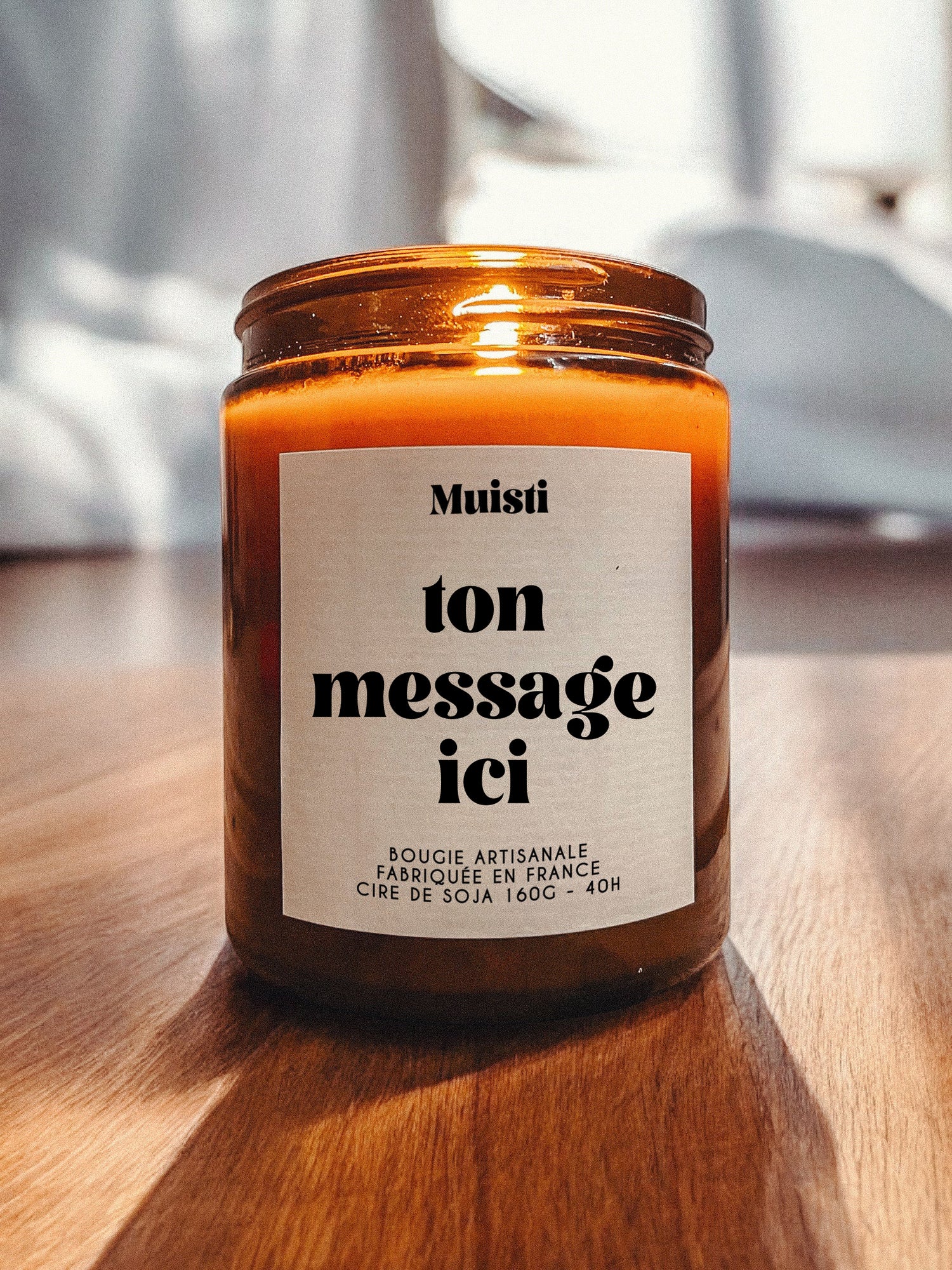 Bougie parfumée à personnaliser